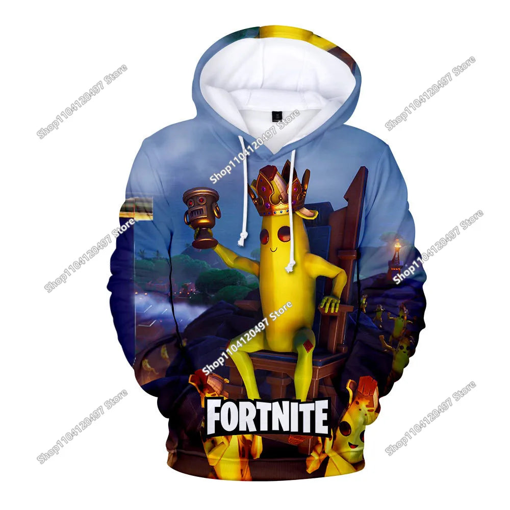 Game Fortnite Hoodies Teenager Boys Hoodie Kids Sweatshirts Cartoon Leisure Outerwear Children Cosplay Pullovers Streetwear Gift