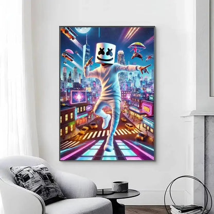 Game-F-F-Fortnites Posters Self Adhesive Waterproof Ideal For Living Room Bedroom Bar Decoration