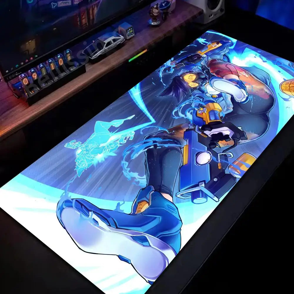 Large Overwatch PC Gamer Cabinet Mouse Pad Cute Pink Keyboard Expansion Pad Laptop Gaming Accessories Desk Mat Kawaii HD Carpet