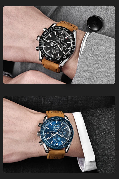 Ceas pentru bărbați BENYAR 5140, ceas sport casual, ceas de lux cu cuarț rezistent la apă, cronograf militar de marcă de lux.