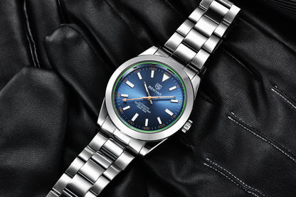 BENYAR – Nuovo orologio da uomo, marchio di lusso, orologio meccanico a carica automatica, impermeabile fino a 50 m, modello sportivo con lancette luminescenti