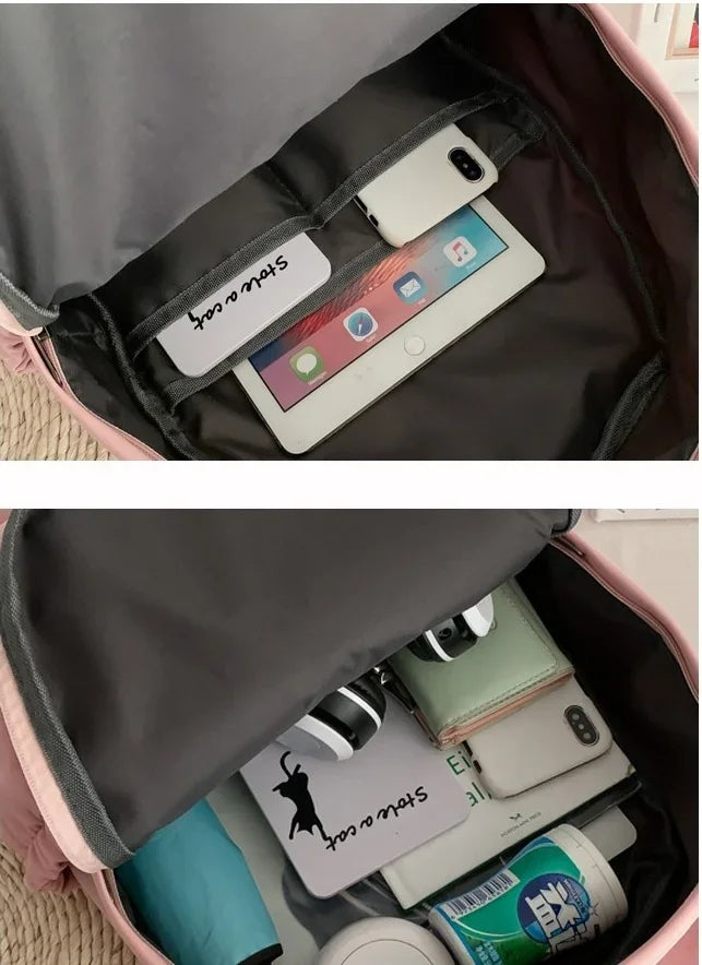Neuer Fortnite-Cartoon-Rucksack für Jungen und Mädchen, lässige Schultasche mit großem Fassungsvermögen, Studententasche mit Hasenohren, Reiserucksack, Schreibwaren-Geschenk