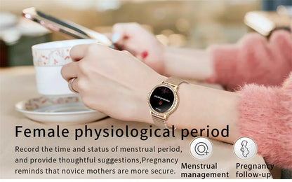AMOLED Screen Smart Watch Heart Rate Blood Oxygen Fashion Ladies Bracelet 2023 Bluetooth Call Smartwatch Womoen For Android IOS