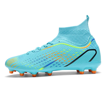Zapatillas de fútbol para hombre, botas de fútbol profesionales para césped y futsal, unisex, para partidos en césped y entrenamiento al aire libre, tacos antideslizantes y transpirables