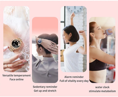 AMOLED Screen Smart Watch Heart Rate Blood Oxygen Fashion Ladies Bracelet 2023 Bluetooth Call Smartwatch Womoen For Android IOS