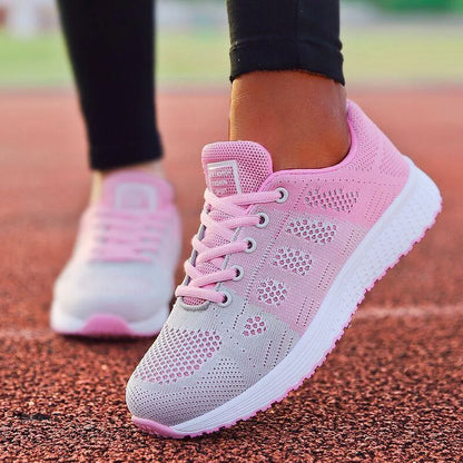 Damen-Flache Schuhe, Schnürschuhe, Freizeitsneaker, Damenschuhe, weiche Zapatos Mujer, große Größen