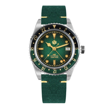 San Martin 2025 Men's Watches Retro NH34 GMT Sandwich Dial 40mm Bidirectional Sapphire Bezel Luxury Sports Watch 20Bar SN0134