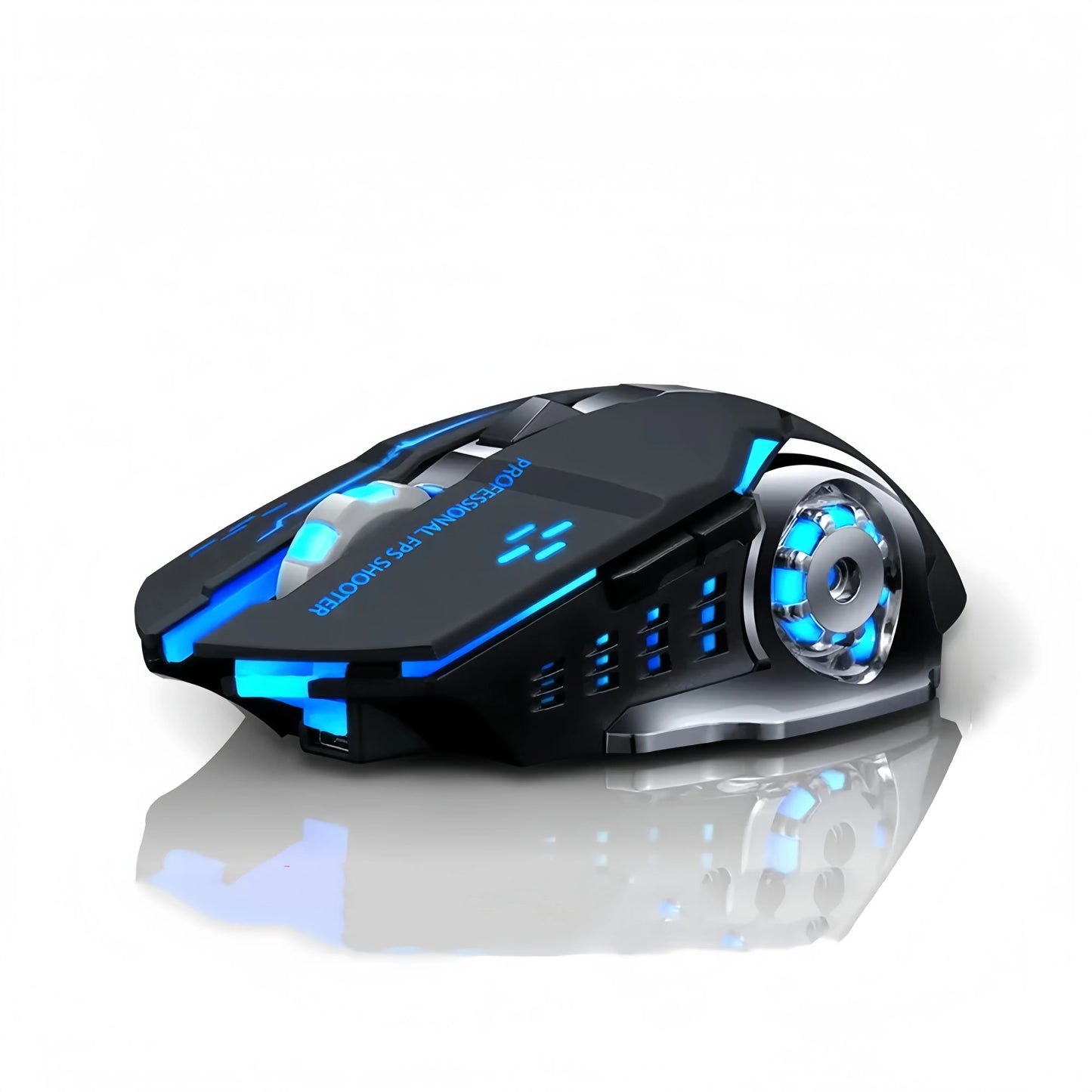 Uppladdningsbar trådlös gamingmus – tyst Bluetooth/USB, RGB-belysning, e-sport för PC
