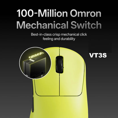 Mouse gaming wireless Rapoo VT3S /VT3S MAX GEN-2, rată de polling wireless True 8K, ultra-ușor, 49g, autonomie a bateriei de până la 750Hr