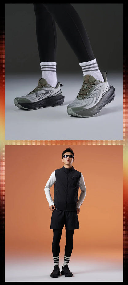 BMAI Outdoor Men's Sports Shoes Breathable Men Sneakers Lightweight Mountain Running Shoes for Men Cushion Trail Jogging Sneakers