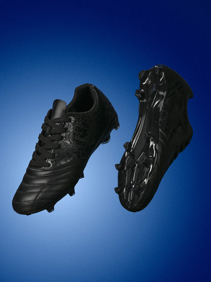 Chaussures de football AG FG pour hommes, tige en PU souple, structure de crampons renforcée, pour adultes, pour les matchs et entraînements de football en plein air sur pelouse.