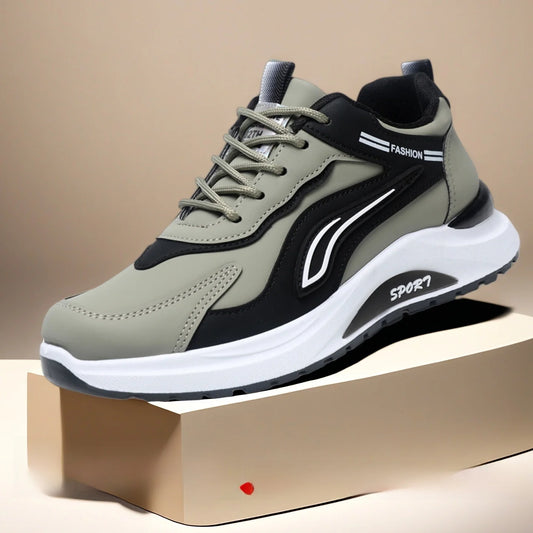 Pantofi sport casual pentru bărbați, stil coreean modern, cu șireturi, confortabili și respirabili, cu talpă groasă, pentru alergare