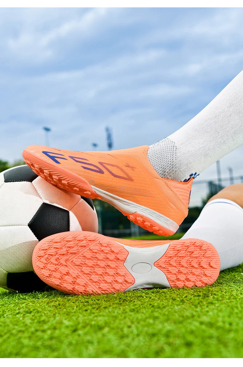 New Men's Soccer Shoes Futsal Football Boots Sneakers Match Grass Cleats High-Quality Non-Slip Indoor Hot-Selling High-Top Outdoor