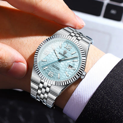 Montre-bracelet à quartz de luxe BINBOND, lumineuse, étanche, date automatique, pour homme, en acier, style business, sport, mode et décontracté.