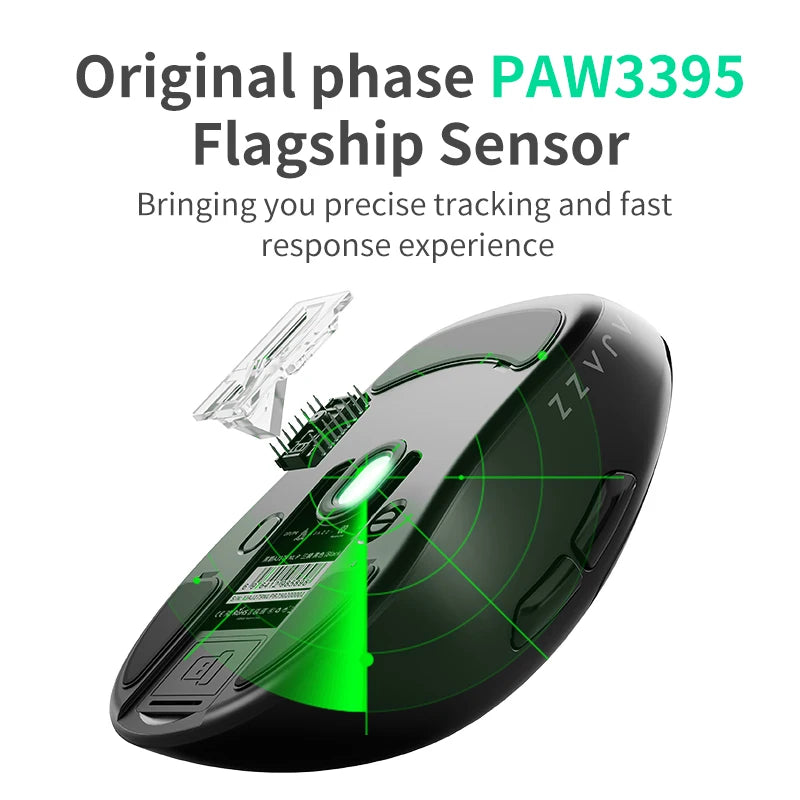 Mouse wireless AJAZZ AJ179 NL Star Flash Version, 3 modalità, bassa latenza, lunga autonomia, leggero e personalizzato, per ufficio e gaming