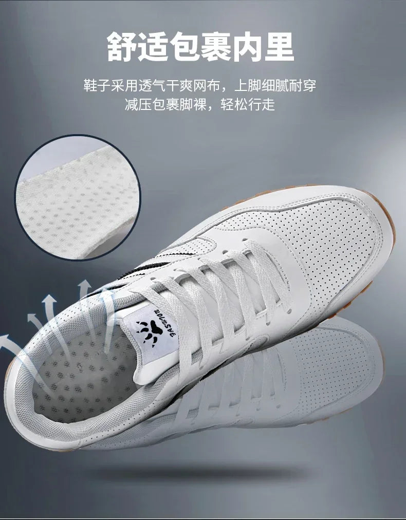 Autumn Sports Shoes Men's Flat Running White Durable Classic Casual Shoes Low Cut Trendy  Fashionable Hiking and Walking Shoes
