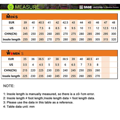 BMAI 42km Marathon Running Shoes Men and Women Luxury Carbon Plate Trainers Cushion Breathable Men's Sports Sneakers