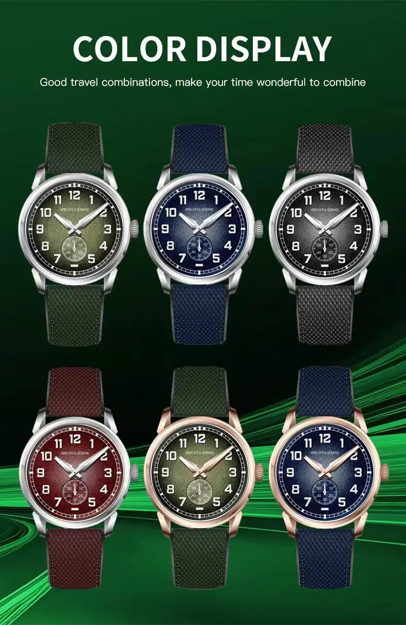 2026 Specht & Söhne New Automatic Watches For Men Top Luxury Sports Wristwatches C3 Luminous Sapphire Crystal 50M Waterproof