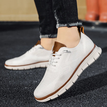 New men's large-sized casual shoes - Fly-Weave mesh breathable sports shoes, lightweight and slip-resistant men's shoes
