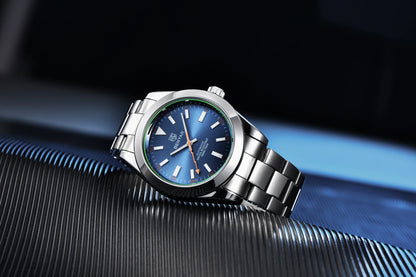 BENYAR – Nuovo orologio da uomo, marchio di lusso, orologio meccanico a carica automatica, impermeabile fino a 50 m, modello sportivo con lancette luminescenti