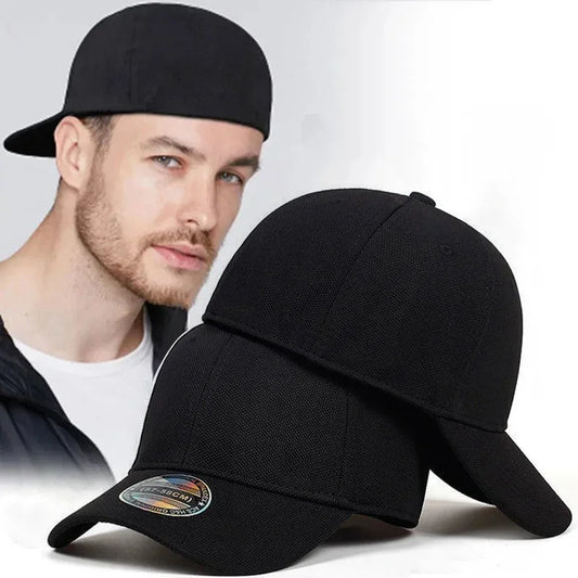 Högkvalitativ basebollkeps för män, åtsittande stängd helkeps, meshkeps för utomhusbruk, ventilerande sportkeps i bomull, solkeps för män, Trucker Hat Gorras Hombre