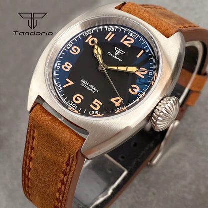 Tandorio 36mm Dive Military Automatic Miyota8215 Mechanical Watch for Men Domed Sapphire Unisex Wristwatch 20BAR Waterproof Lume