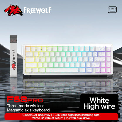 Magnetic Switch Keyboard ATTACK SHARK X68HE X68PRO HE and FREEWOLF F68 Wired F68Pro Wireless for Pro Gaming 0.01mm Rapid Trigger