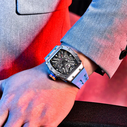 Reloj de cuarzo para hombre PAGANI DESIGN 2026 nuevo, movimiento VH65, esfera esqueleto, resistente al agua 100M, deportivo rectangular, cristal de zafiro