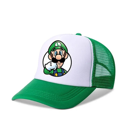 Mario – ležérne bejzbalové slnečné čiapky – akčné univerzálne polyesterové čiapky – detské – pre vodičov nákladných vozidiel – doplnky pre dospelých – nastaviteľné – anime príslušenstvo