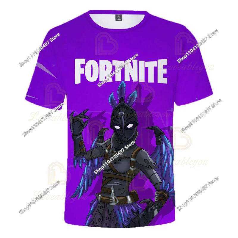 Children's Summer T Shirt Battle Royale Fortnite Hero Victory 3d T-shirt Tees Boys Girls Baby Clothes