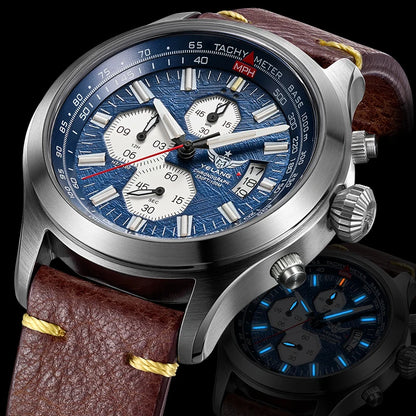 Zegarek kwarcowy męski YELANG V1029S 42mm, mechanizm Japan OS10, luminescencja T100, wodoodporność 100M, sportowy styl militarny, szafir