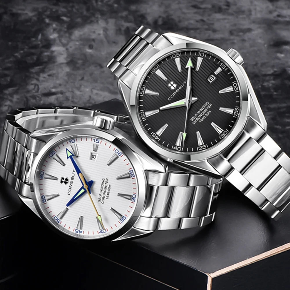 Luxury NH35 Corgeut Watch Men reloj hombre 41mm Sport Clock Automatic Mechanical Wristwatches Sapphire Steel Band Men's Watch