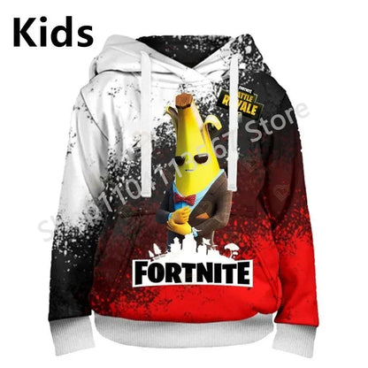 Llama Battle Royale F-Fortnited Hoodies 3D Printed Men Women Children Sweatshirts Boy Girl Kids Streetwear Pullover Green Tops