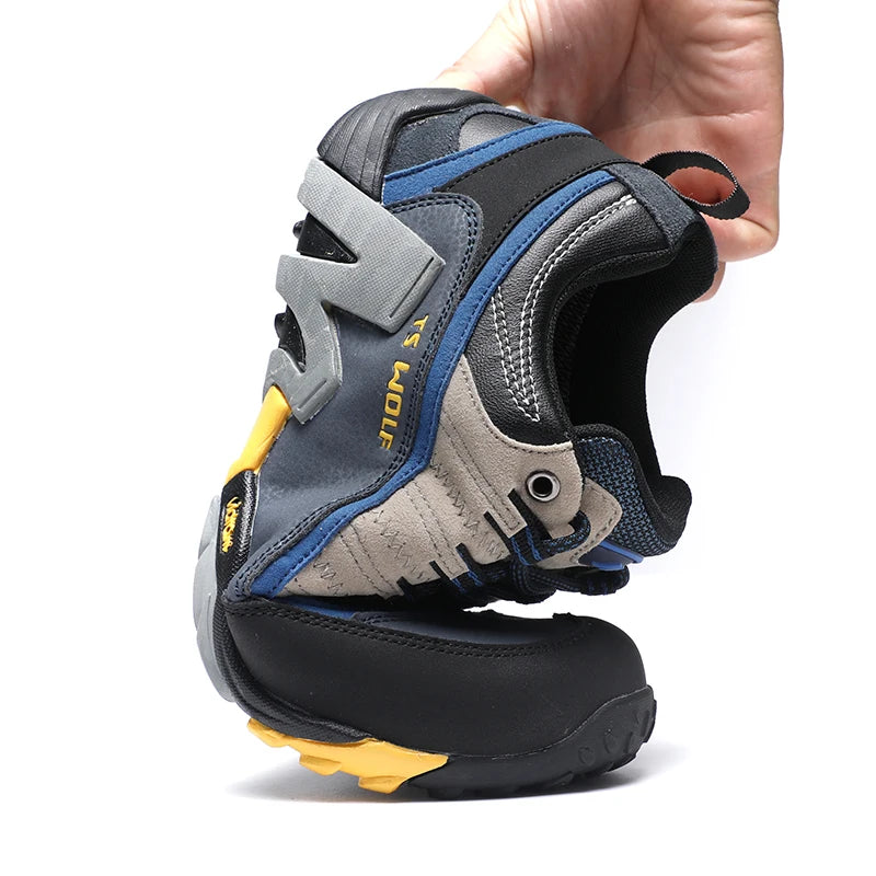 Outdoor-Liebhaber-Trekkingschuhe für Herren, wasserdichte Wanderschuhe, Bergstiefel aus echtem Leder, Woodland-Jagd- und taktische Schuhe
