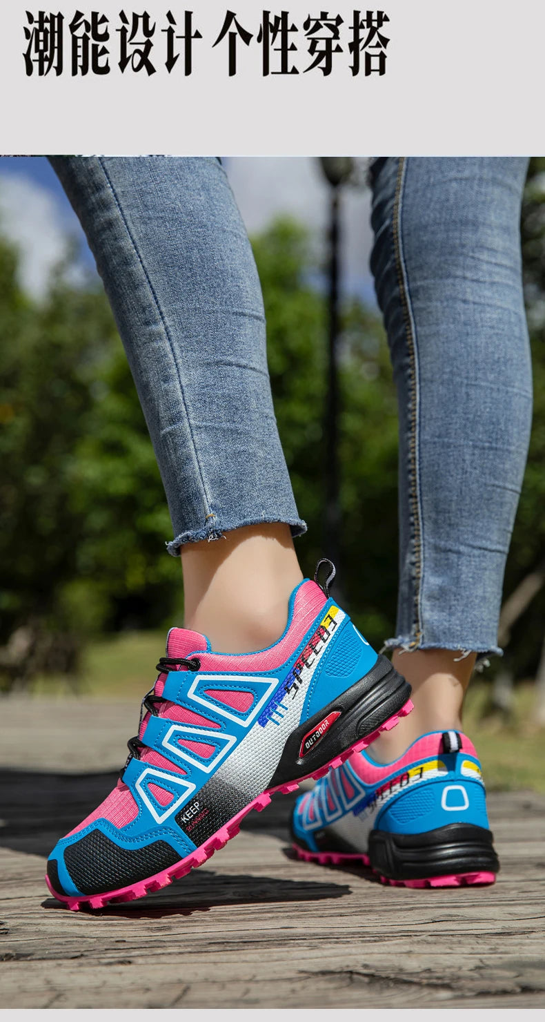 Women's Waterproof Hiking Shoes Outdoor Sports Shoes Women's Walking Travel Sports Shoes Bicycle Sports Shoes Running Sports Sho