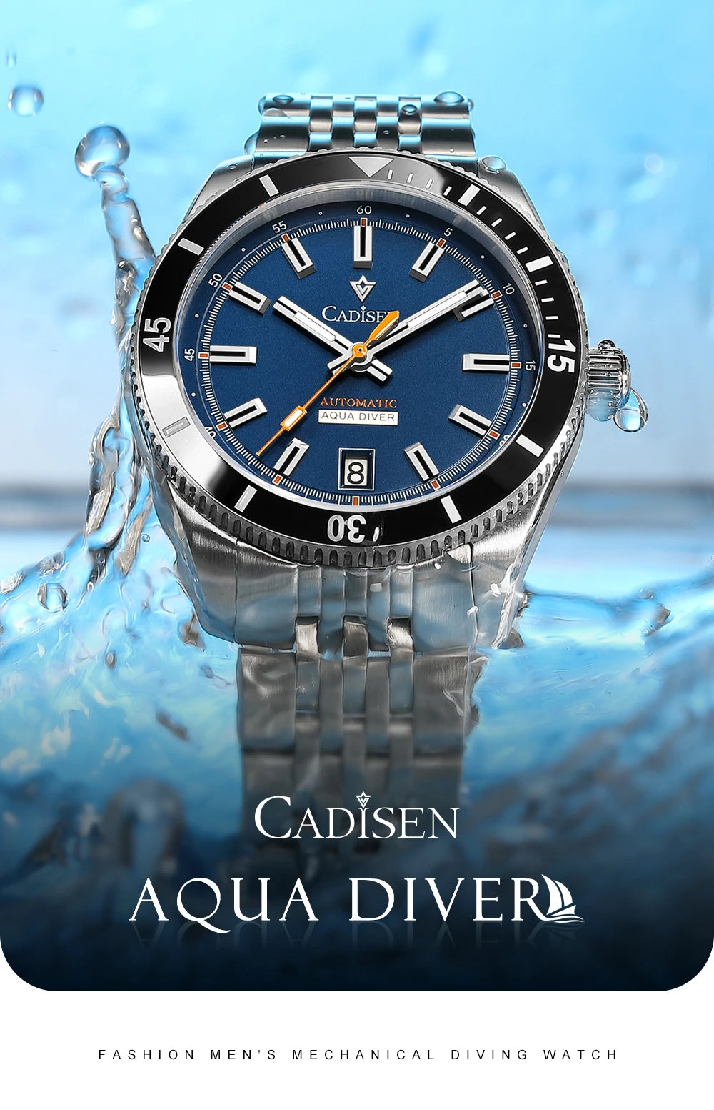 NEW 2025 CADISEN Mens Watches Mechanical Wristwatch For Men Automatic Watch Men Japan 8215 Ceramic Bezel 10Bar Waterproof Clock
