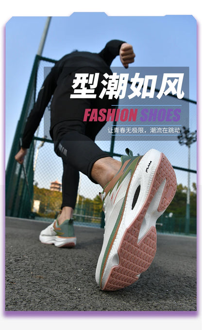Men Sports Running Shoes Marathon Air Cushion Breathable Lightweight Comfortable Women Outdoor Athletic Sneakers Jogging Tenis