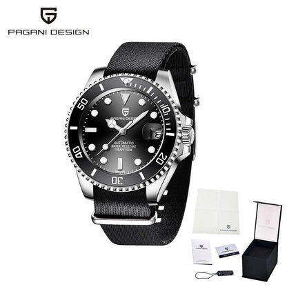 New PAGANI DESIGN Diving Automatic Mechanical Watch Luxury Sports Waterproof Watch Stainless Steel Sapphire Luminous Watch for Men
