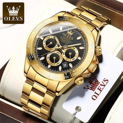 OLEVS 6638 Original Brand Classic Man Watch Luxury Automatic Mechanical Wrist Watches for Men Chronograph Waterproof Men's Watch