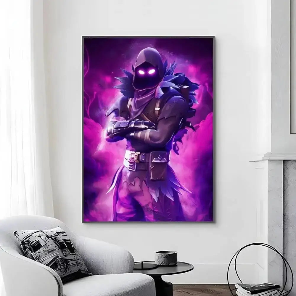 Game-F-F-Fortnites Posters Self Adhesive Waterproof Ideal For Living Room Bedroom Bar Decoration