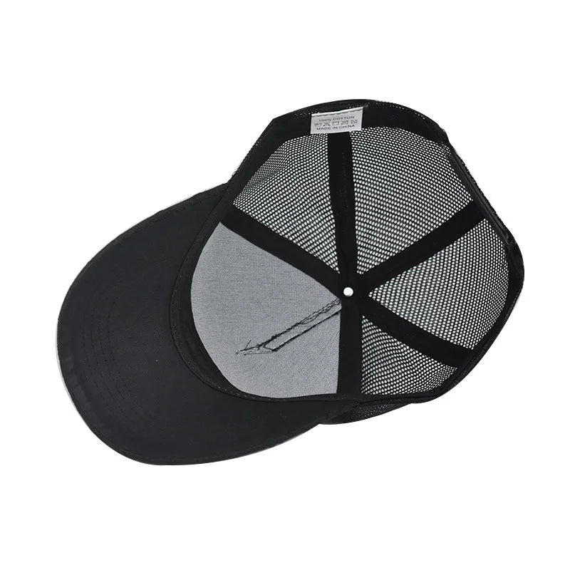 R Letter Icon Men's Baseball Cap for Male Summer Outdoor Adjustable Sports Hip Hop Hat Breathable Mesh Trucker Sunscreen Caps