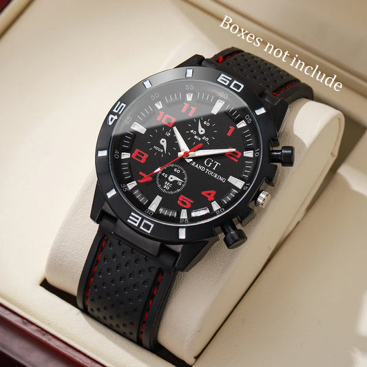 Men Sports Watches Casual Silicone Band Men's Quartz Watch Clock Reloj Hombre（Without Box）