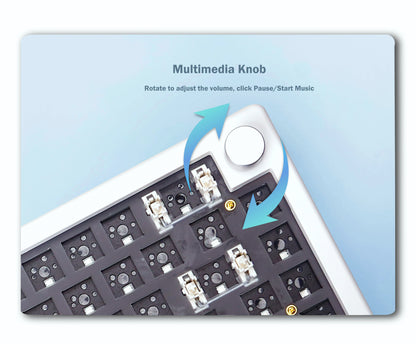 GMK67 Mechanical Keyboard KIT Bluetooth 5.0/2.4G kabelloses/kabelgebundenes Gaming-Keyboard mit Gasket-Mount – anpassbares Keyboard-Kit