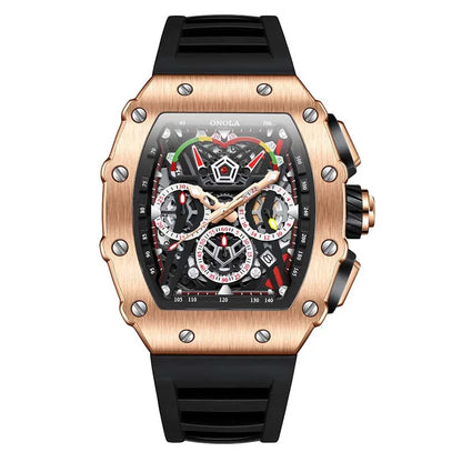 New Luxury Men Watch  ONOLA Fashion Fully Automatic Mechanical Watches Man Unique Design Waterproof Tape Watch Wristwatch