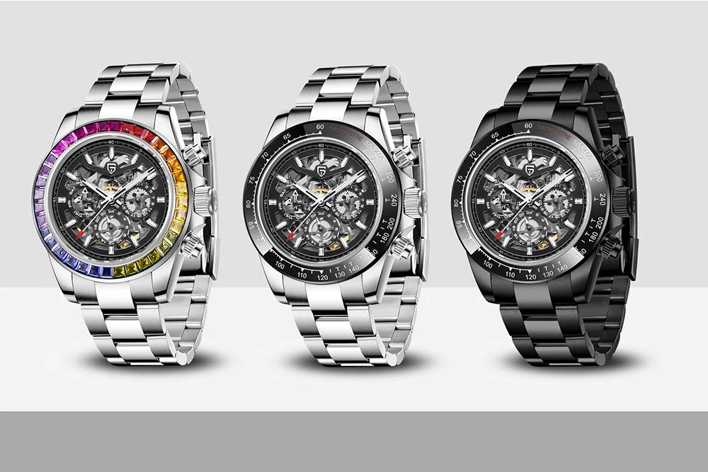 PAGANI DESIGN Men‘s Automatic Mechanical Watch Stainless Steel Waterproof Sport 10Bar Luxury Casual Watch for Men Reloj Hombre