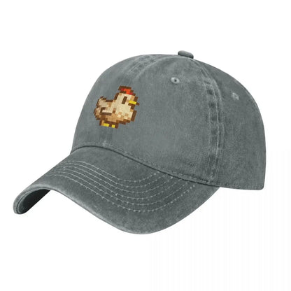 Stardew Valley Hühner Baseballkappe Derby-Mütze Luxus-Kappen lustige Mütze Geburtstag Herrenkappen Damenkappen