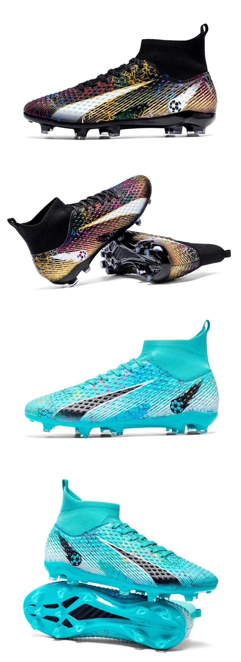 Men's Soccer Shoes Kids Football Boots Women Professional Soccer Cleats Antiskid Chaussure TF/FG Outdoor Athletic Football Shoes