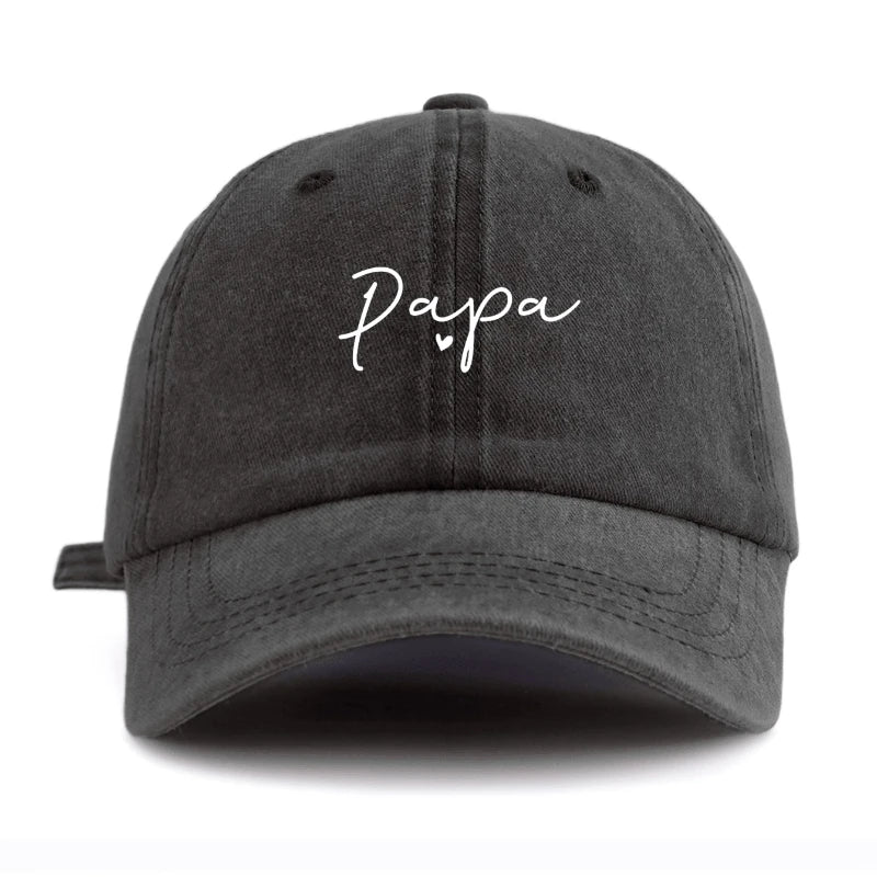 1 ks PAPA Print – vypraná bejzbalová čiapka, klasická, ležérna, retro, nastaviteľná, ľahká, s ochranou proti slnku, univerzálna čiapka pre vodičov na každodenné nosenie