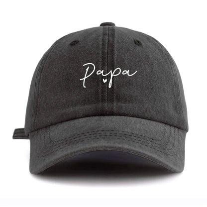 1 ks PAPA Print – vypraná bejzbalová čiapka, klasická, ležérna, retro, nastaviteľná, ľahká, s ochranou proti slnku, univerzálna čiapka pre vodičov na každodenné nosenie