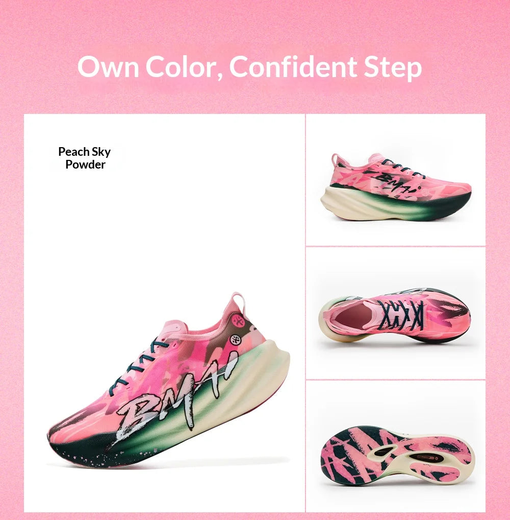 BMAI 42km Marathon Running Shoes Men and Women Luxury Carbon Plate Trainers Cushion Breathable Men's Sports Sneakers